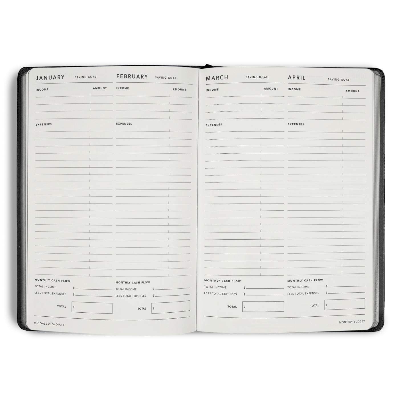 2026 Diary Weekly Spread A5