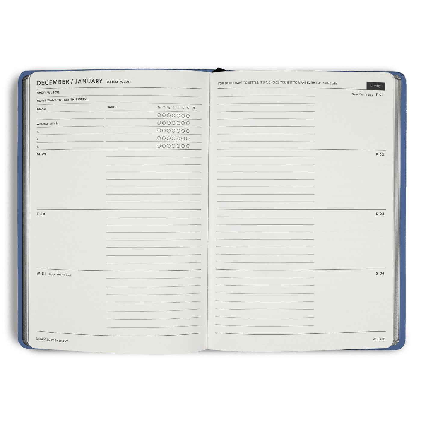 2026 Diary Weekly Spread A5