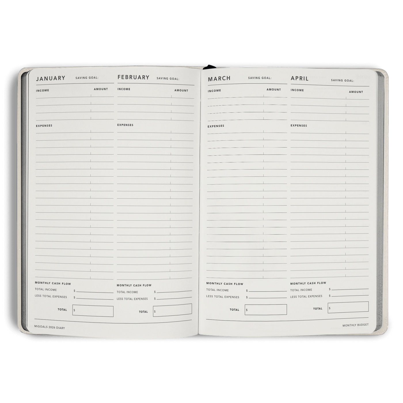 2026 Diary Weekly Spread A5