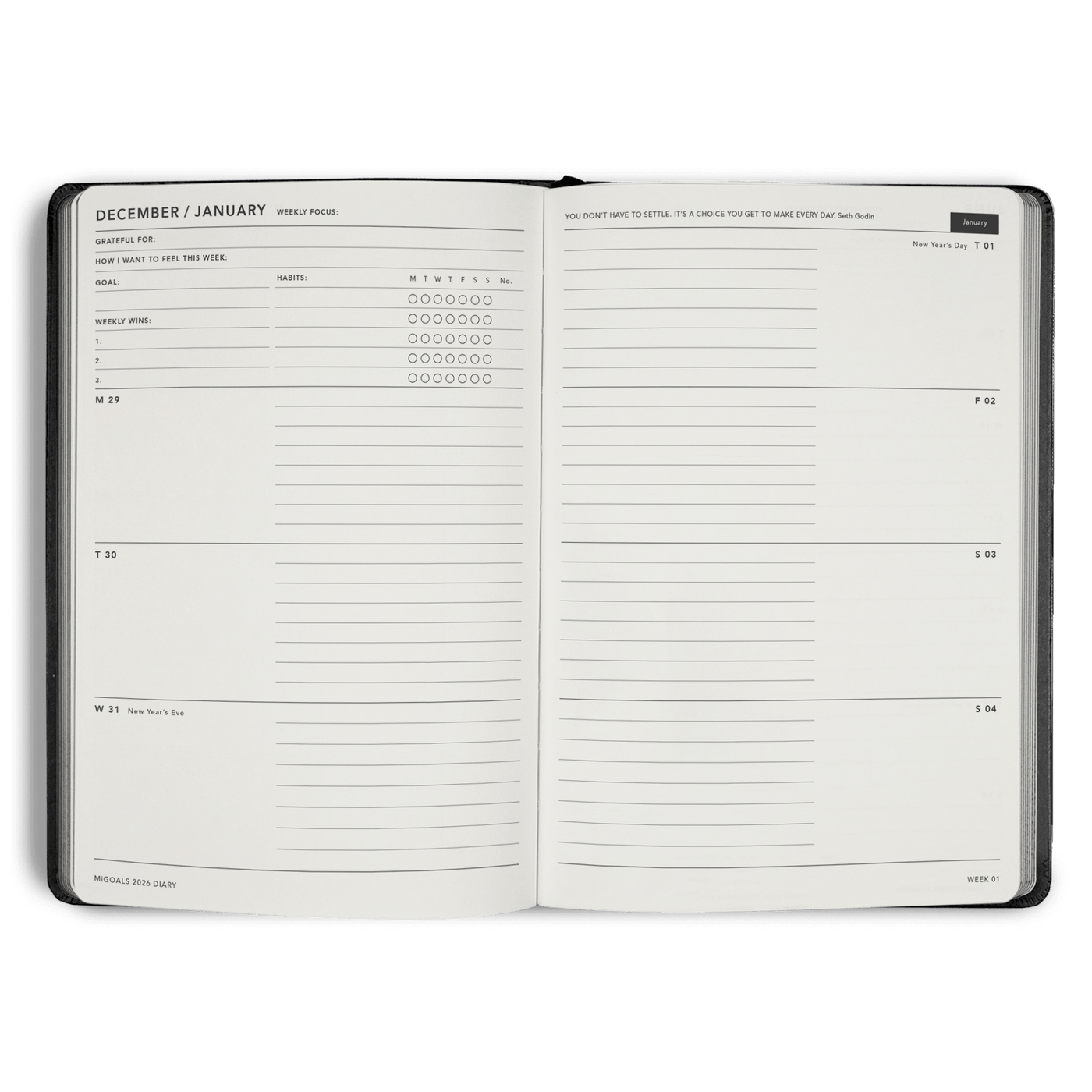 2026 GSD Diary Weekly Spread A5