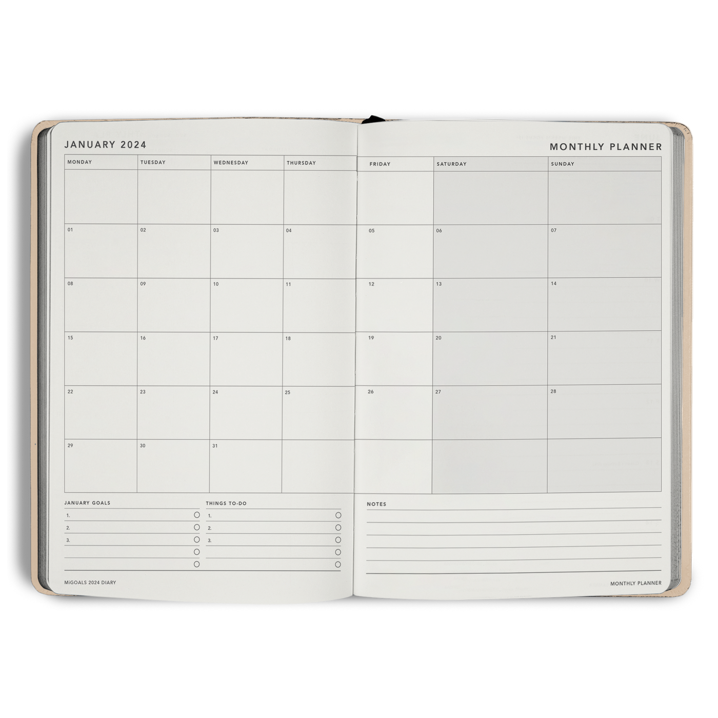 2024 Weekly Spread Diary A5