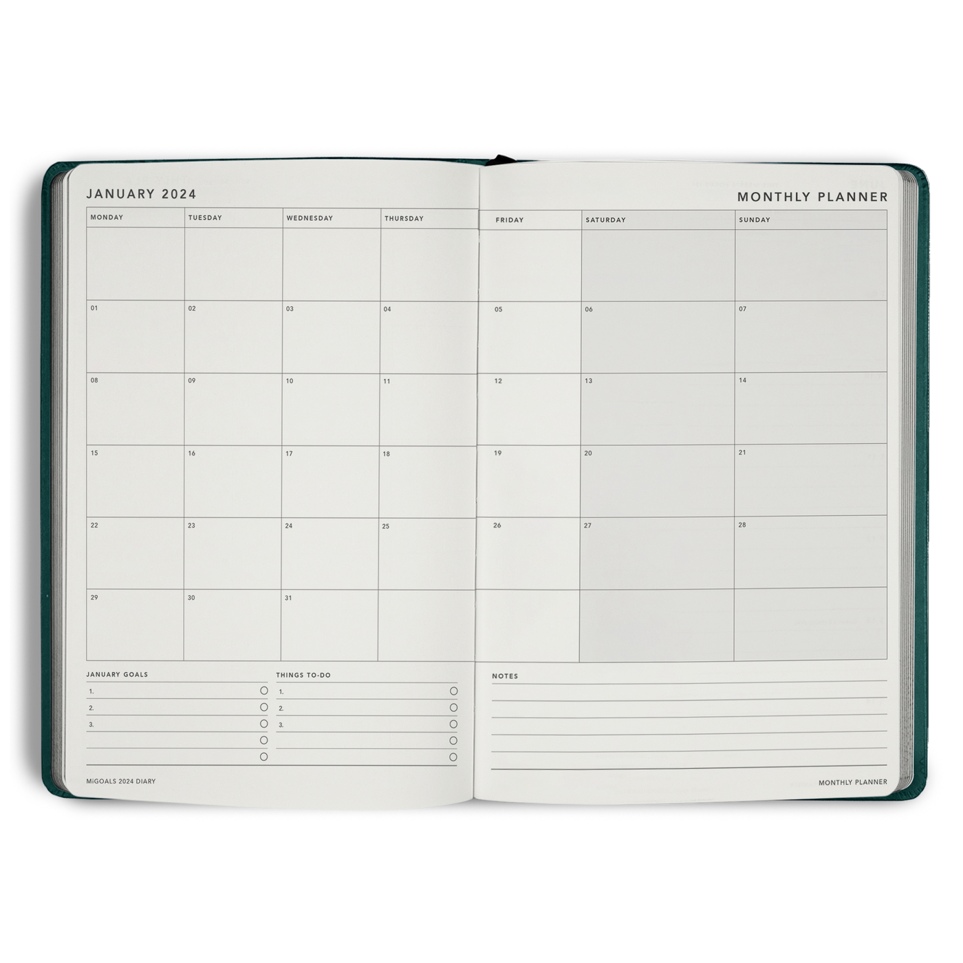 2024 Weekly Spread Diary A5